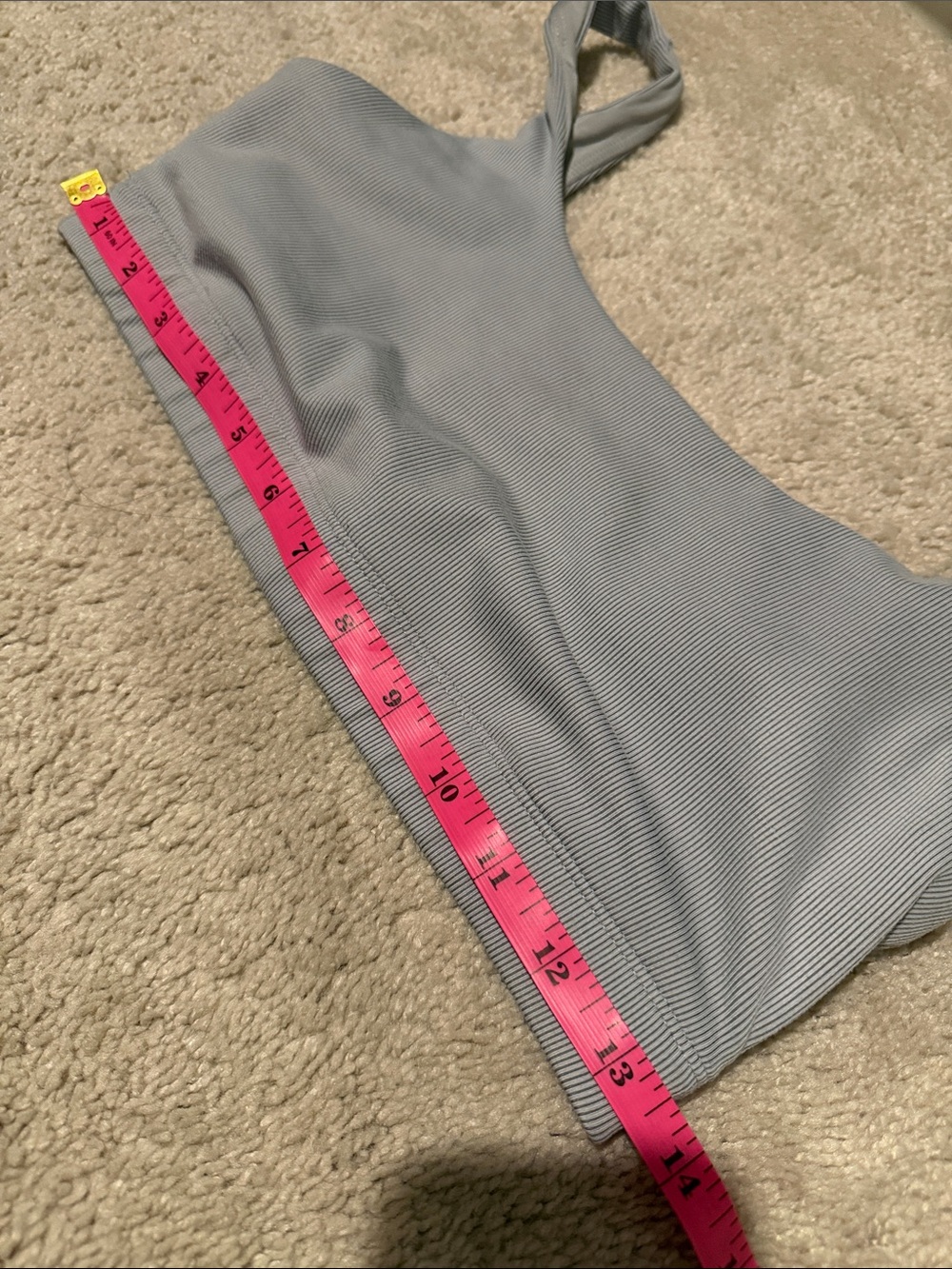 Vuori Ribbed Scoop Bralette - Light Gray - Picture 8 of 8
